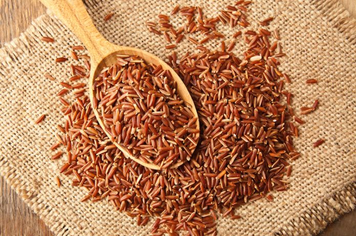 heap of red rice