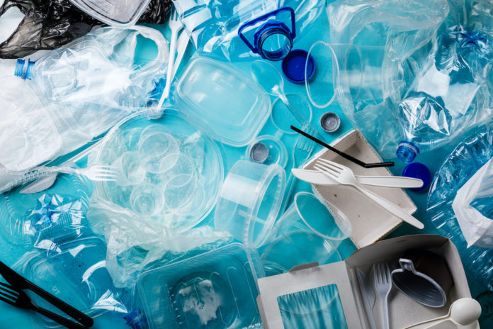 Recycle concept Separate Plastic Garbage waste collection bottles and containers UV-328