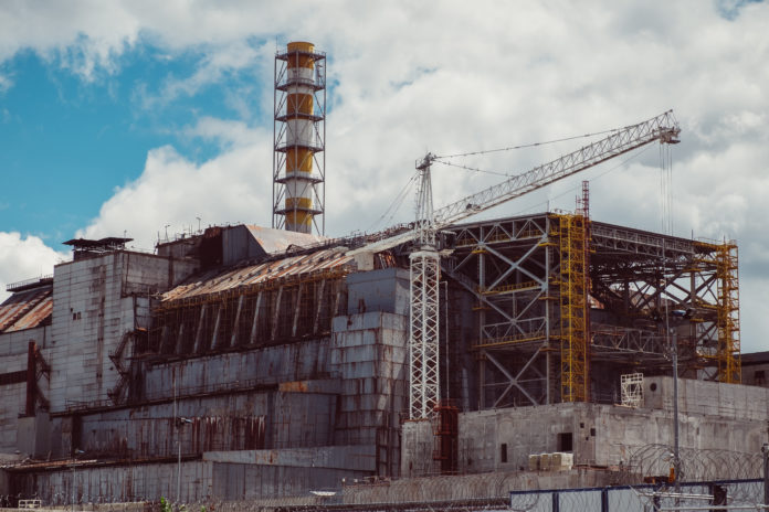 Chernobyl Nuclear Power Plant after atomic reactor explosion. De CHERNOBYL CINGHIALE