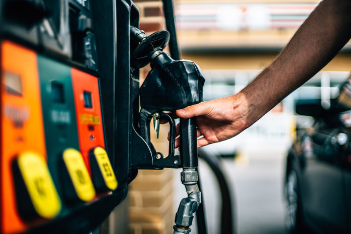 Gas Station Pump With Hand PREZZO DELLA BENZINA DIESEL