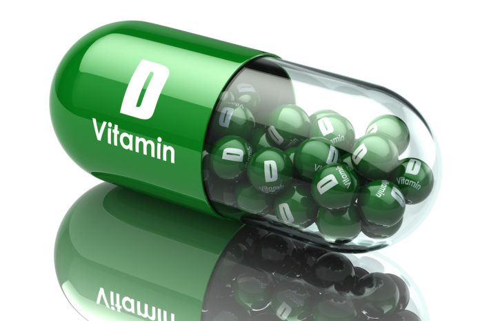 Vitamin D capsule or pill. Dietary supplements. VITAMINA D