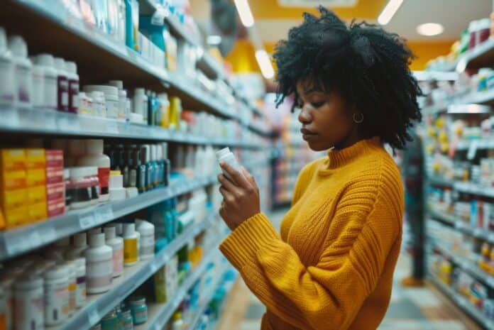 Woman Shopping at a Pharmacy INTERFERENTI ENDOCRINI