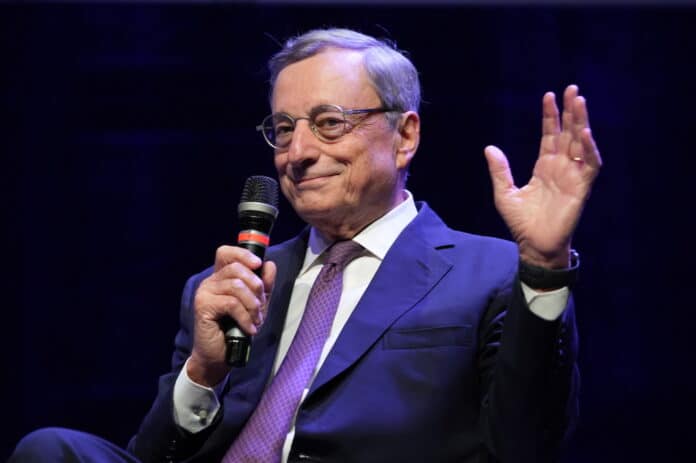 Mario Draghi Milano - Il Tempo delle Donne, Giornata della Parità. 'Il lavoro delle donne per un Paese più libero e competitivo', ospite Draghi pfas