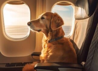 Aerei, da domani i cani di grossa taglia possono viaggiare in cabina AEREI CANI ANIMALI DOMESTICI IN CABINA
