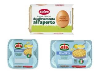 Salmonella: richiamati lotti di uova Aia e Selex